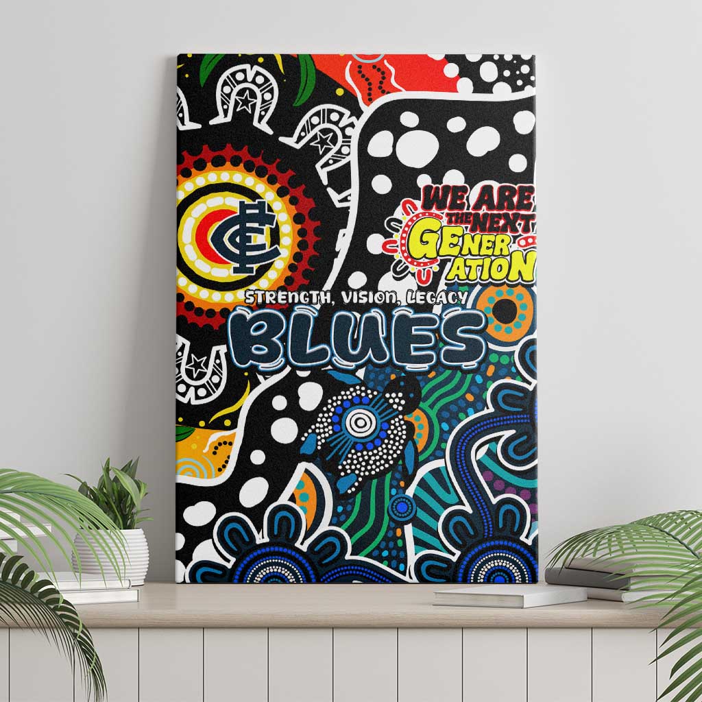 Blues AFL Celebrating 50 Years of Naidoc Canvas Wall Art NAIDOC Week 2025 Aboriginal