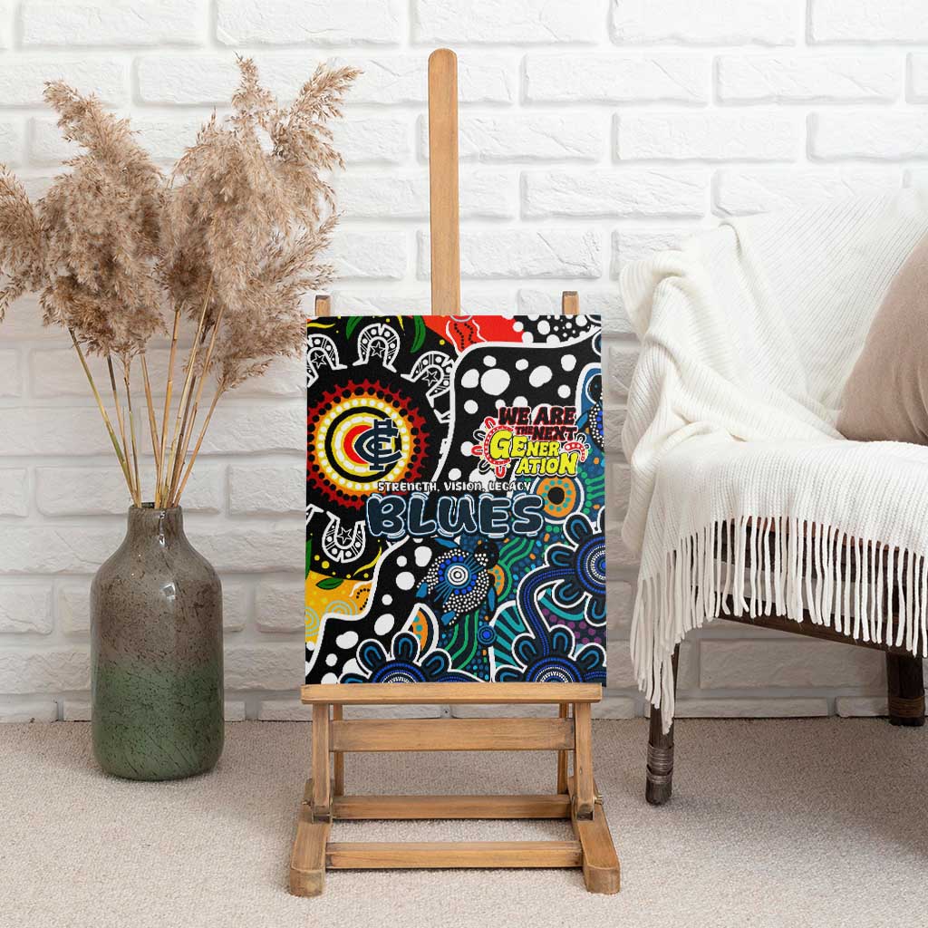 Blues AFL Celebrating 50 Years of Naidoc Canvas Wall Art NAIDOC Week 2025 Aboriginal