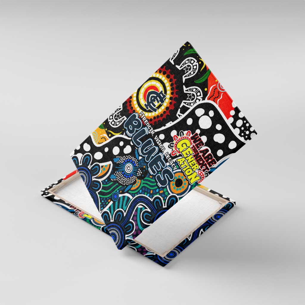 Blues AFL Celebrating 50 Years of Naidoc Canvas Wall Art NAIDOC Week 2025 Aboriginal