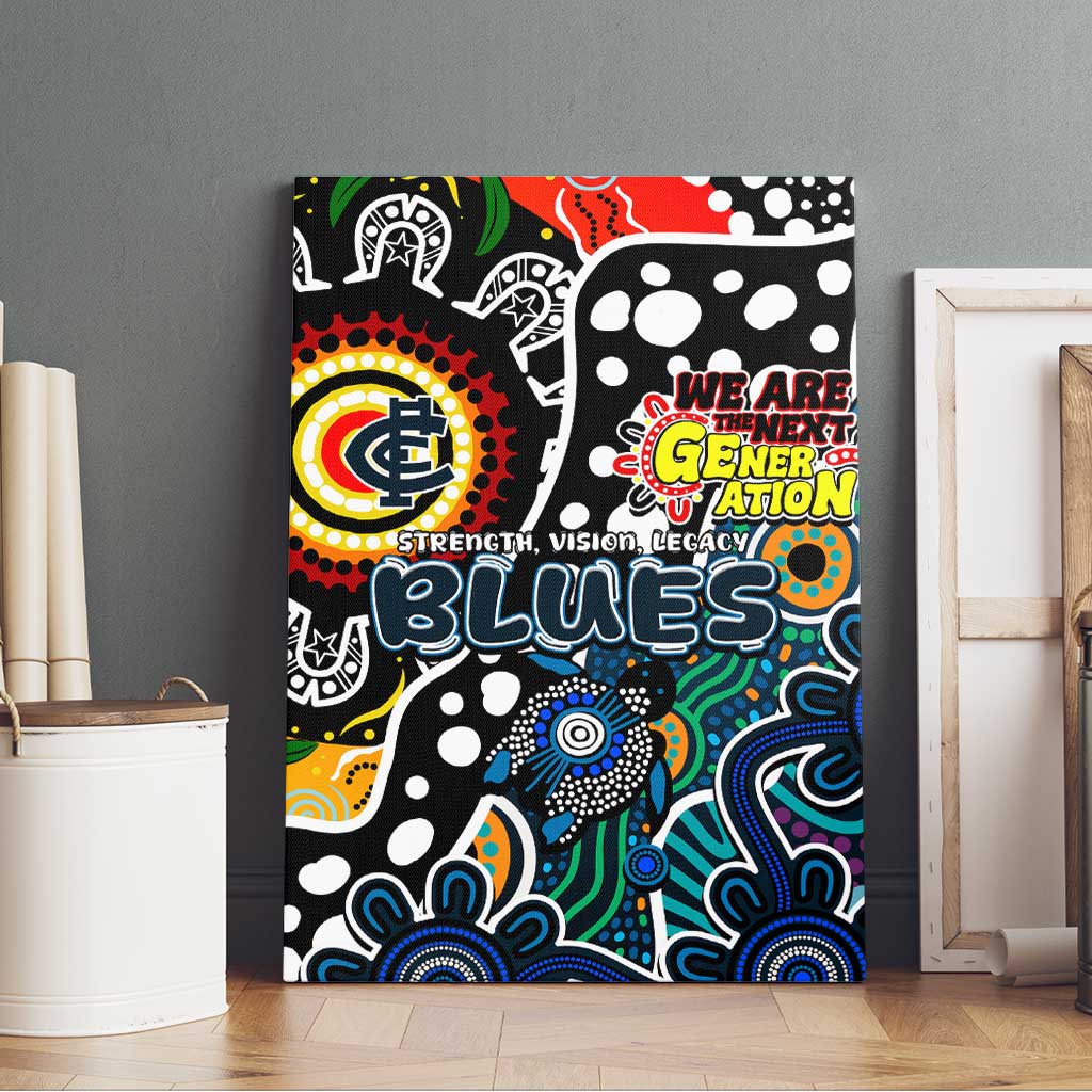 Blues AFL Celebrating 50 Years of Naidoc Canvas Wall Art NAIDOC Week 2025 Aboriginal