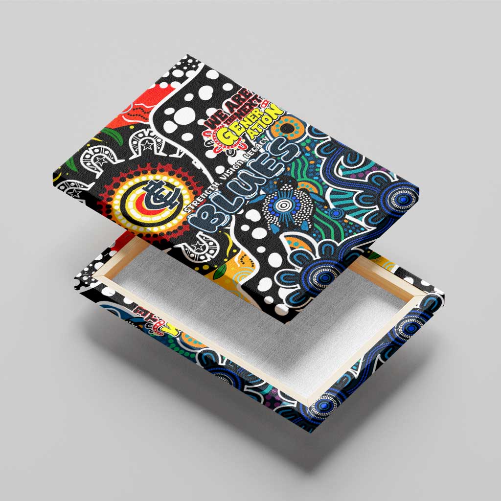 Blues AFL Celebrating 50 Years of Naidoc Canvas Wall Art NAIDOC Week 2025 Aboriginal