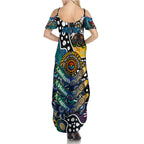 Personalised Blues AFL Celebrating 50 Years of Naidoc Family Matching Summer Maxi Dress and Hawaiian Shirt NAIDOC Week 2025 Aboriginal