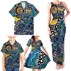 Personalised Blues AFL Celebrating 50 Years of Naidoc Family Matching Tank Maxi Dress and Hawaiian Shirt NAIDOC Week 2025 Aboriginal