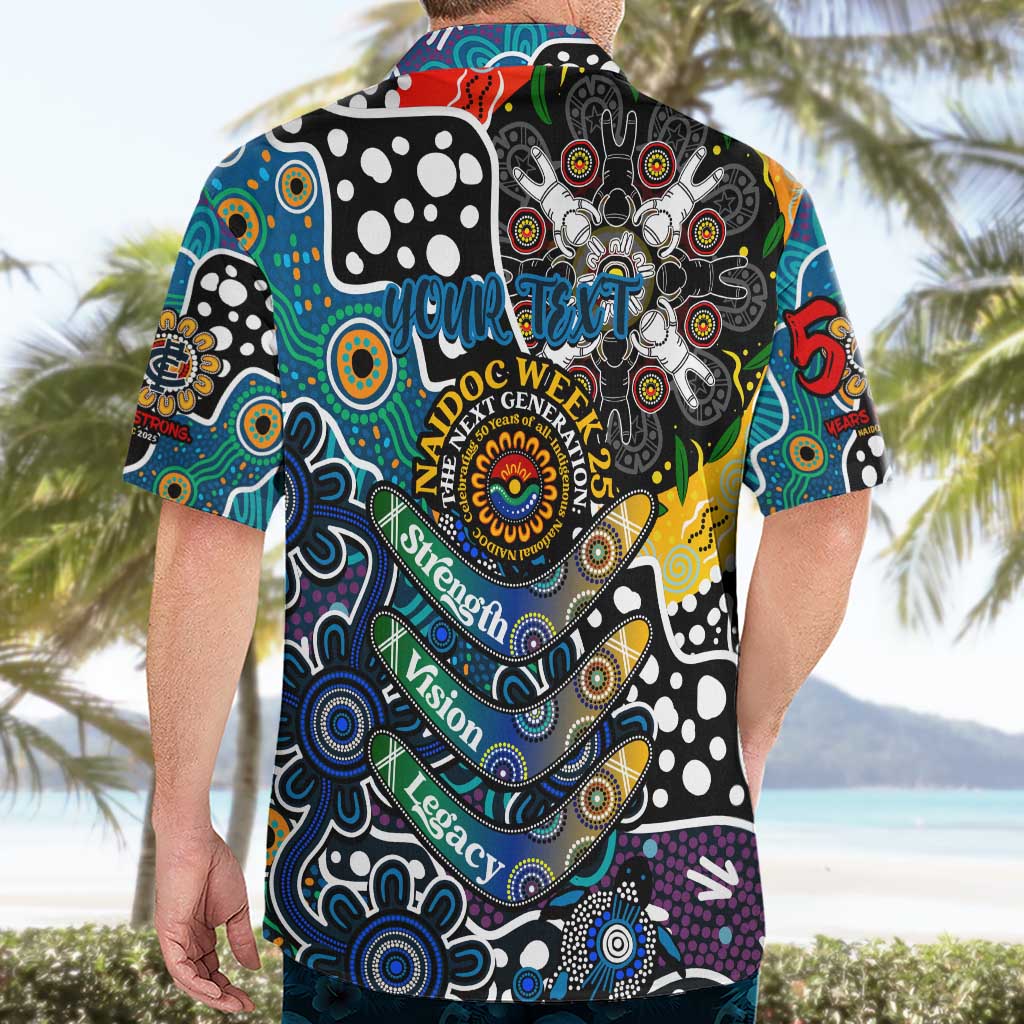 Personalised Blues AFL Celebrating 50 Years of Naidoc Hawaiian Shirt NAIDOC Week 2025 Aboriginal