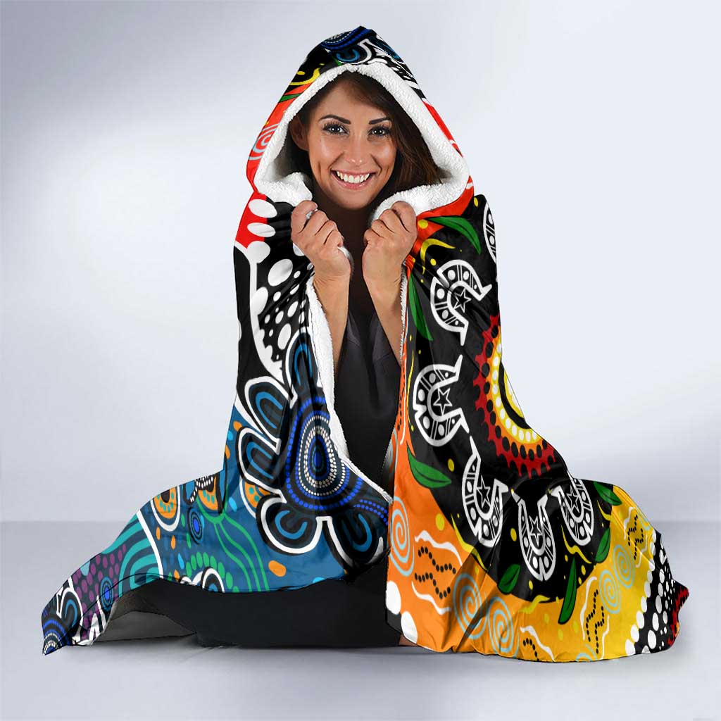 Blues AFL Celebrating 50 Years of Naidoc Hooded Blanket NAIDOC Week 2025 Aboriginal