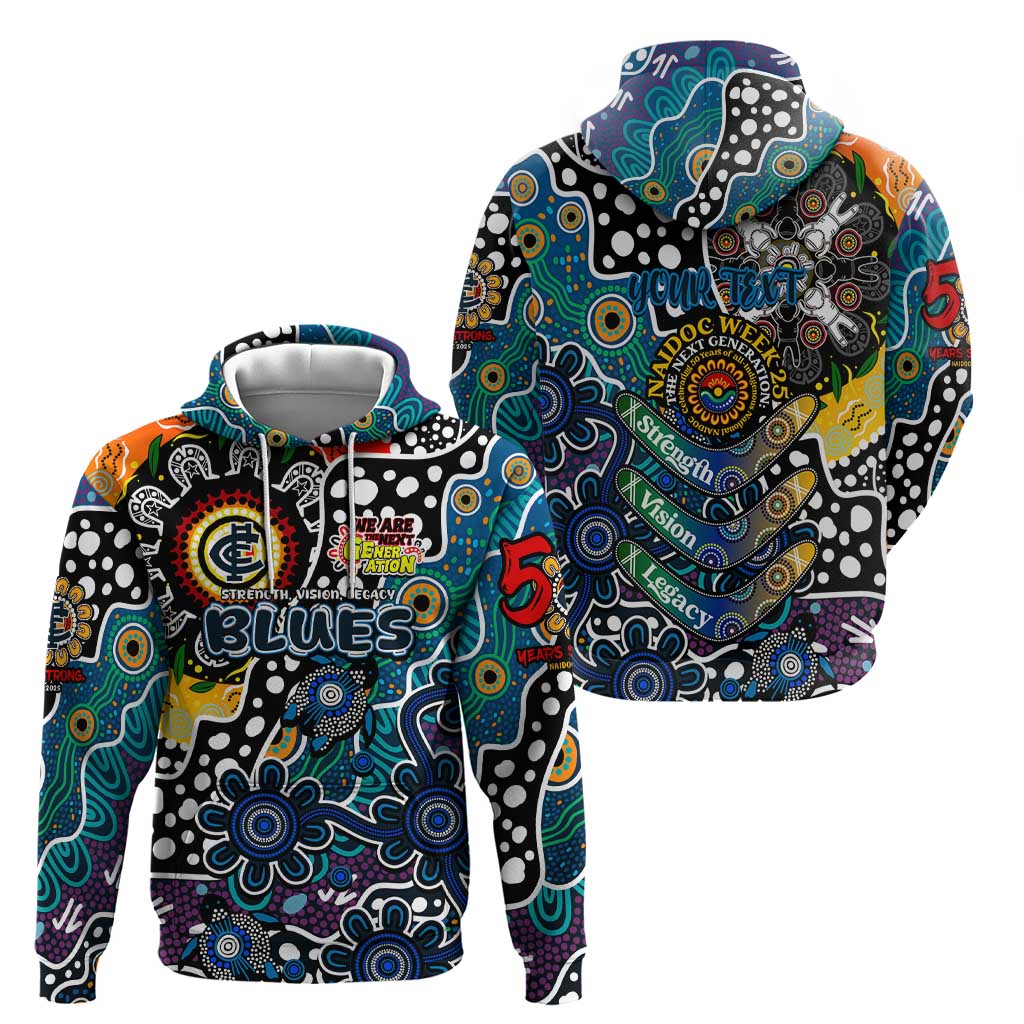 Personalised Blues AFL Celebrating 50 Years of Naidoc Hoodie NAIDOC Week 2025 Aboriginal