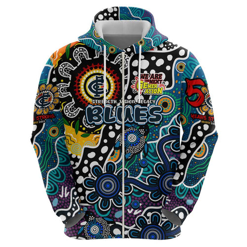 Personalised Blues AFL Celebrating 50 Years of Naidoc Hoodie NAIDOC Week 2025 Aboriginal