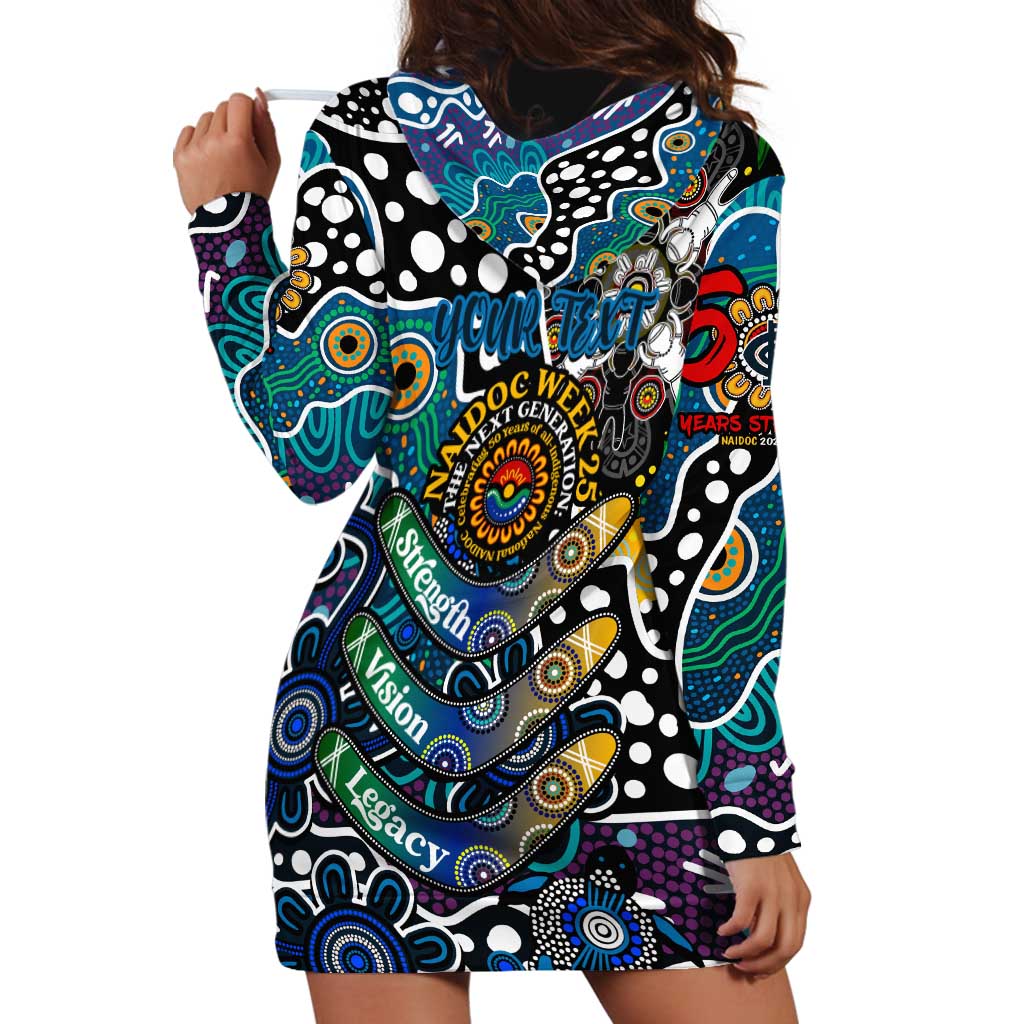 Personalised Blues AFL Celebrating 50 Years of Naidoc Hoodie Dress NAIDOC Week 2025 Aboriginal