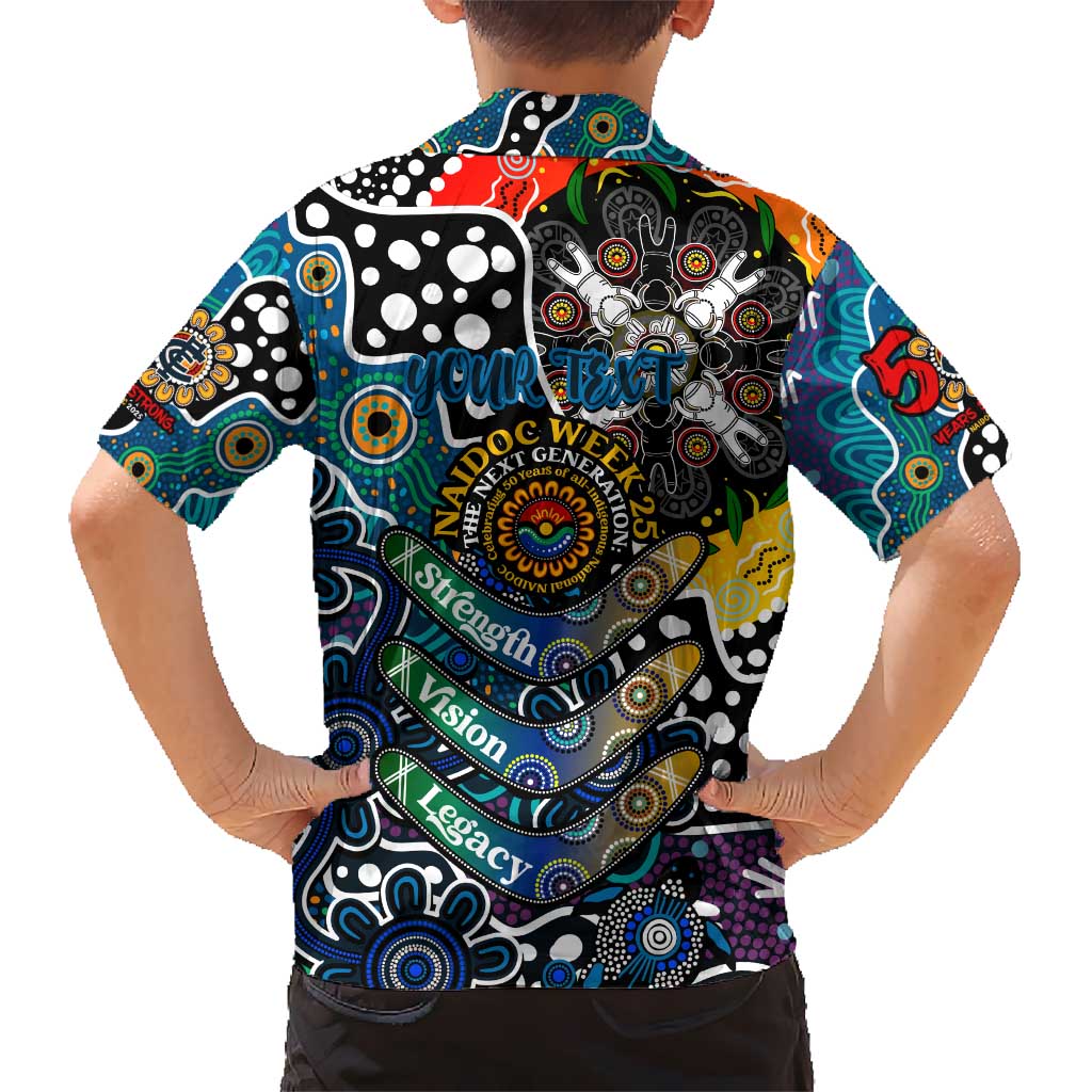 Personalised Blues AFL Celebrating 50 Years of Naidoc Kid Hawaiian Shirt NAIDOC Week 2025 Aboriginal