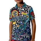 Personalised Blues AFL Celebrating 50 Years of Naidoc Kid Polo Shirt NAIDOC Week 2025 Aboriginal