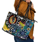 Blues AFL Celebrating 50 Years of Naidoc Leather Tote Bag NAIDOC Week 2025 Aboriginal
