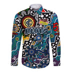 Personalised Blues AFL Celebrating 50 Years of Naidoc Long Sleeve Button Shirt NAIDOC Week 2025 Aboriginal