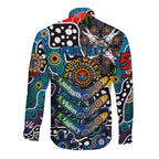 Personalised Blues AFL Celebrating 50 Years of Naidoc Long Sleeve Button Shirt NAIDOC Week 2025 Aboriginal