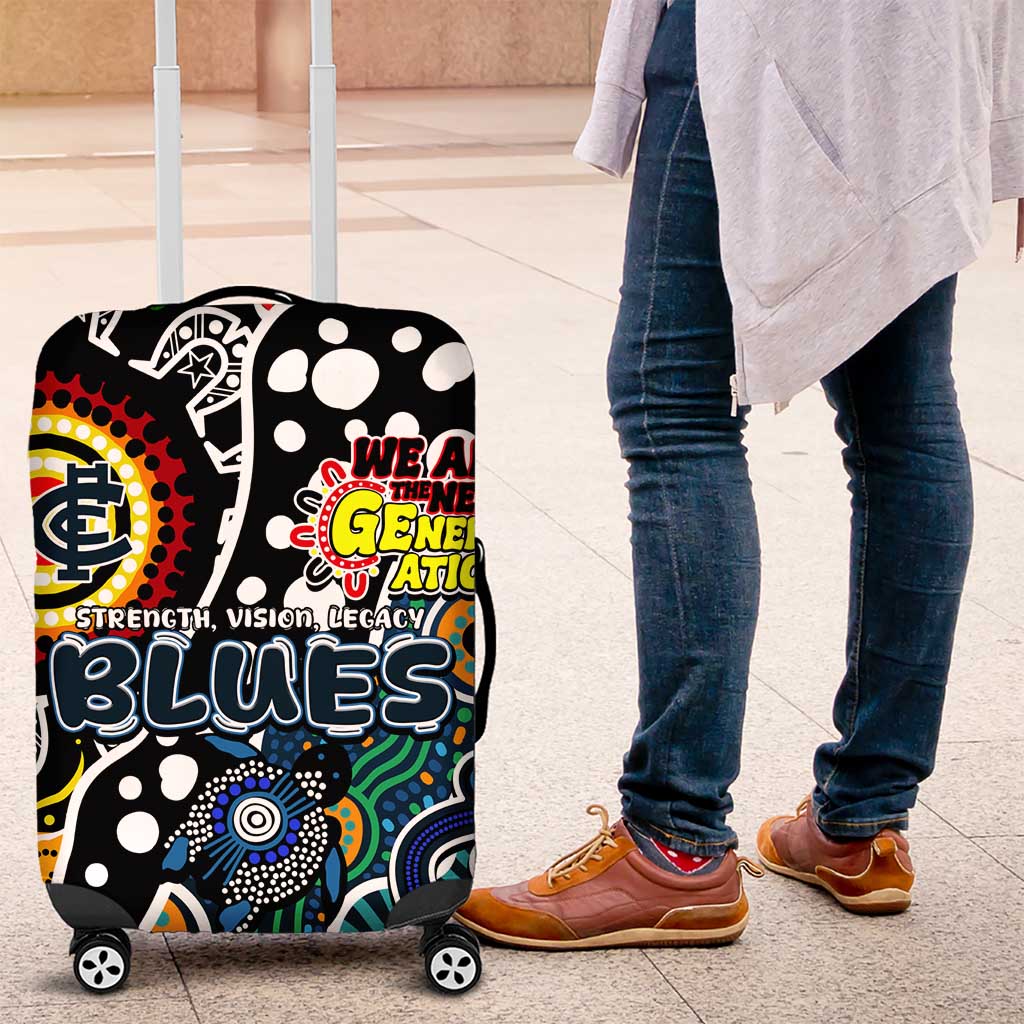 Blues AFL Celebrating 50 Years of Naidoc Luggage Cover NAIDOC Week 2025 Aboriginal