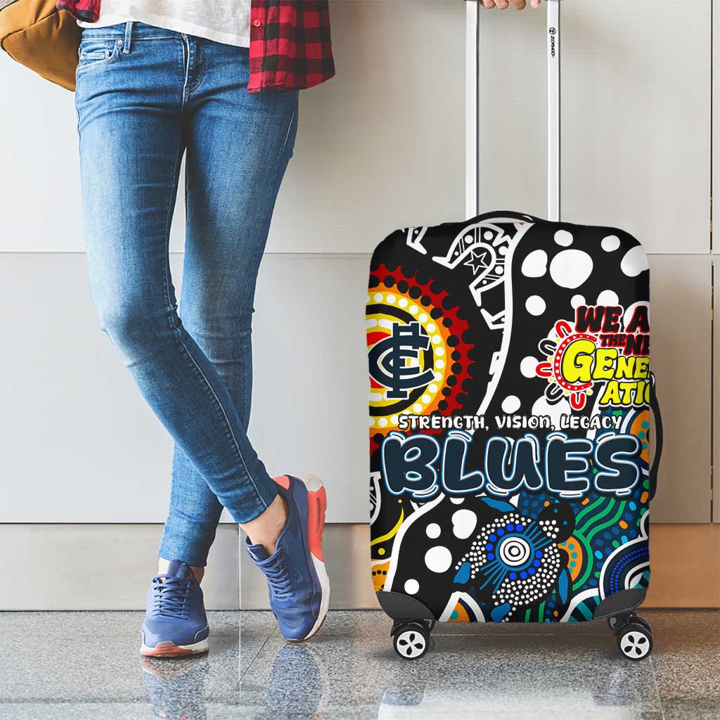 Blues AFL Celebrating 50 Years of Naidoc Luggage Cover NAIDOC Week 2025 Aboriginal