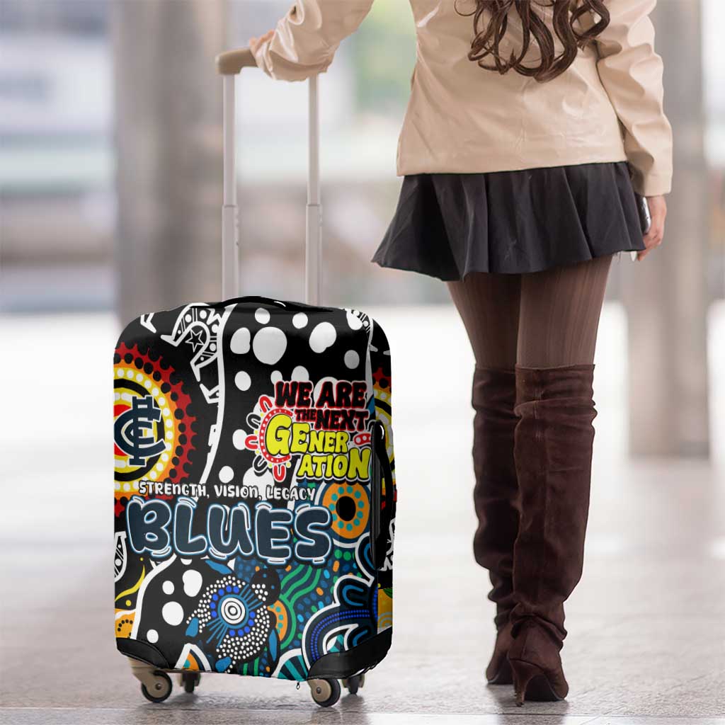Blues AFL Celebrating 50 Years of Naidoc Luggage Cover NAIDOC Week 2025 Aboriginal