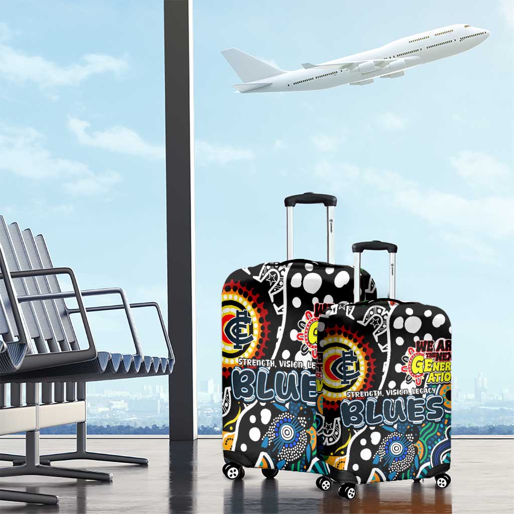 Blues AFL Celebrating 50 Years of Naidoc Luggage Cover NAIDOC Week 2025 Aboriginal