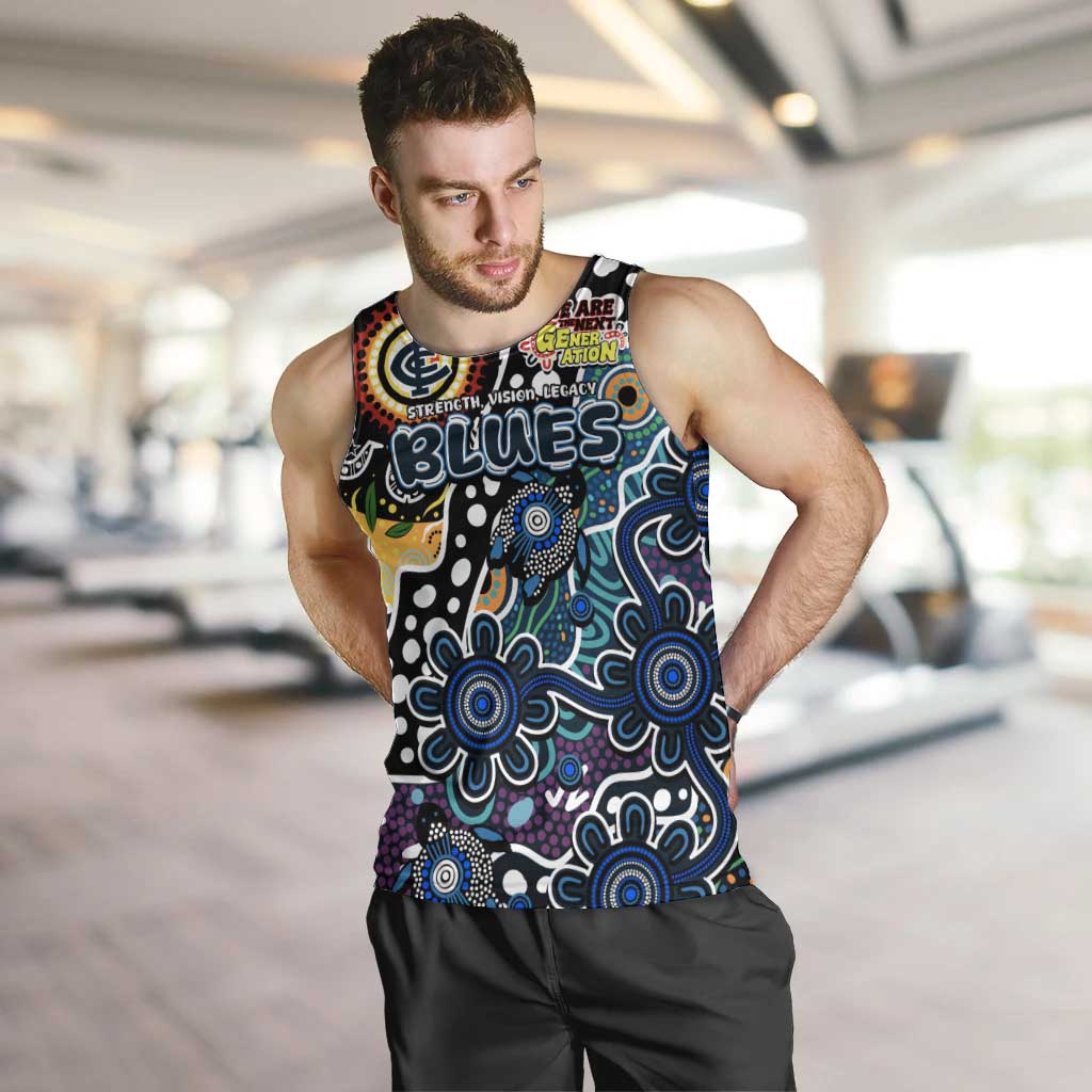 Personalised Blues AFL Celebrating 50 Years of Naidoc Men Tank Top NAIDOC Week 2025 Aboriginal