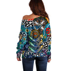 Personalised Blues AFL Celebrating 50 Years of Naidoc Off Shoulder Sweater NAIDOC Week 2025 Aboriginal