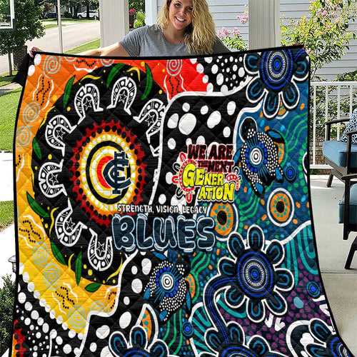Blues AFL Celebrating 50 Years of Naidoc Quilt NAIDOC Week 2025 Aboriginal