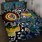 Blues AFL Celebrating 50 Years of Naidoc Quilt Bed Set NAIDOC Week 2025 Aboriginal