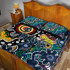 Blues AFL Celebrating 50 Years of Naidoc Quilt Bed Set NAIDOC Week 2025 Aboriginal