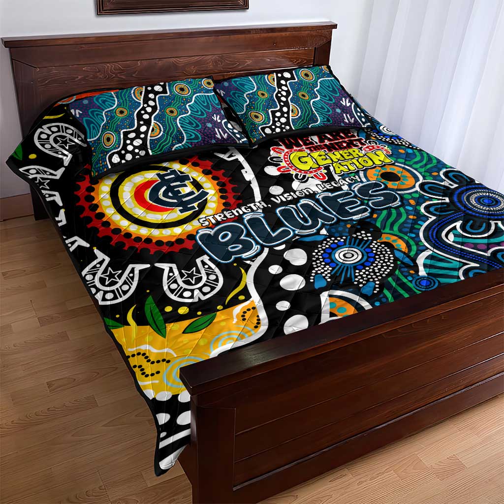 Blues AFL Celebrating 50 Years of Naidoc Quilt Bed Set NAIDOC Week 2025 Aboriginal