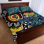 Blues AFL Celebrating 50 Years of Naidoc Quilt Bed Set NAIDOC Week 2025 Aboriginal