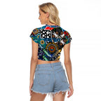 Personalised Blues AFL Celebrating 50 Years of Naidoc Raglan Cropped T Shirt NAIDOC Week 2025 Aboriginal