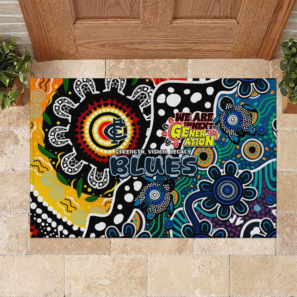 Blues AFL Celebrating 50 Years of Naidoc Rubber Doormat NAIDOC Week 2025 Aboriginal
