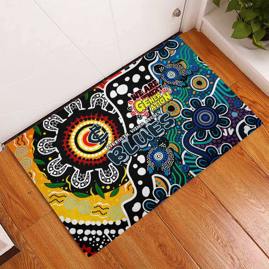 Blues AFL Celebrating 50 Years of Naidoc Rubber Doormat NAIDOC Week 2025 Aboriginal