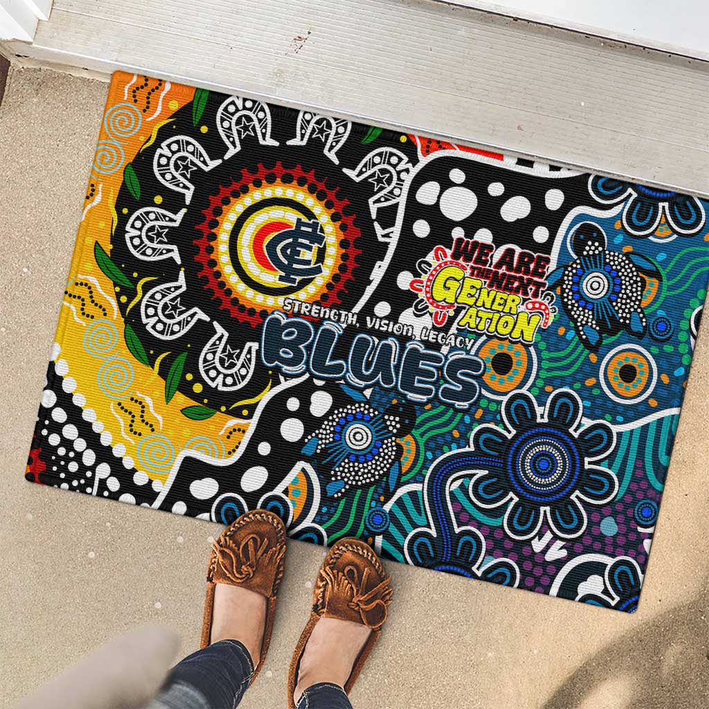 Blues AFL Celebrating 50 Years of Naidoc Rubber Doormat NAIDOC Week 2025 Aboriginal