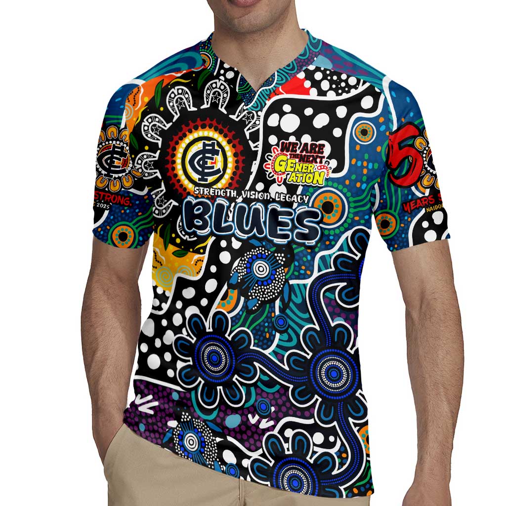 Personalised Blues AFL Celebrating 50 Years of Naidoc Rugby Jersey NAIDOC Week 2025 Aboriginal