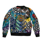 Personalised Blues AFL Celebrating 50 Years of Naidoc Sleeve Zip Bomber Jacket NAIDOC Week 2025 Aboriginal