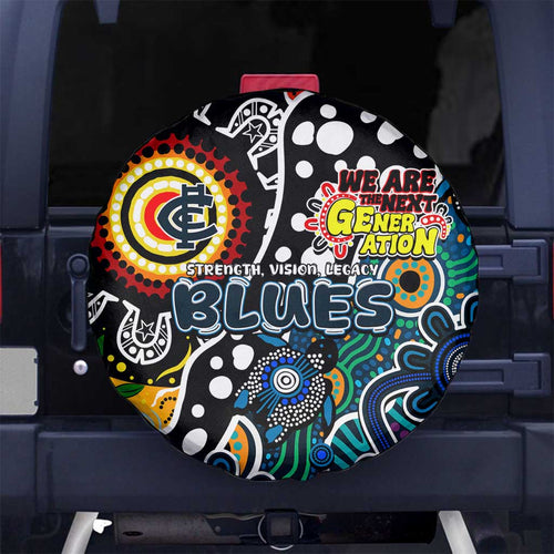 Blues AFL Celebrating 50 Years of Naidoc Spare Tire Cover NAIDOC Week 2025 Aboriginal