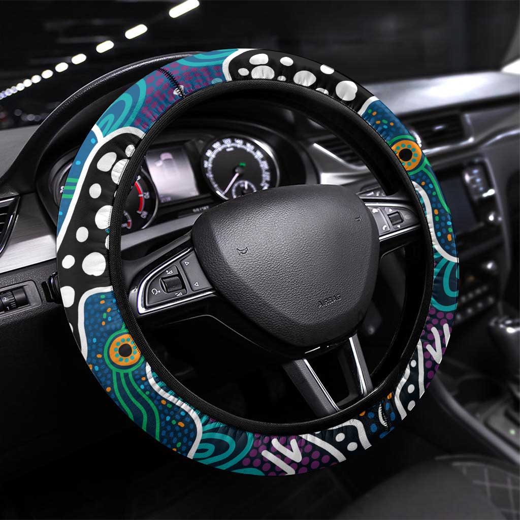 Blues AFL Celebrating 50 Years of Naidoc Steering Wheel Cover NAIDOC Week 2025 Aboriginal