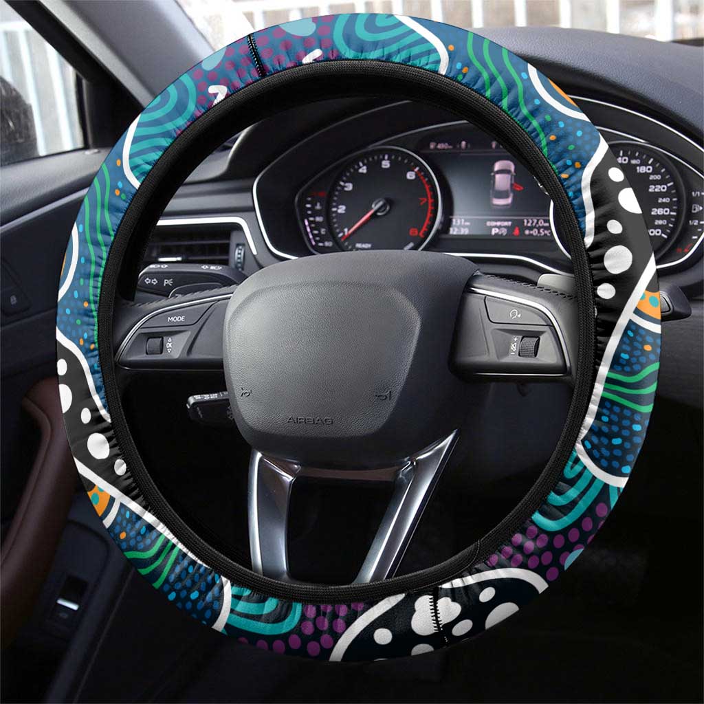 Blues AFL Celebrating 50 Years of Naidoc Steering Wheel Cover NAIDOC Week 2025 Aboriginal