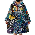 Personalised Blues AFL Celebrating 50 Years of Naidoc Wearable Blanket Hoodie NAIDOC Week 2025 Aboriginal