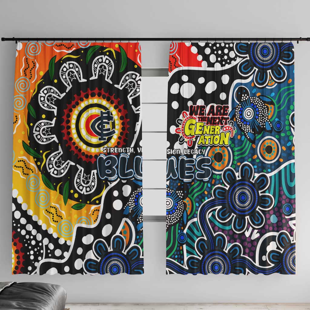 Blues AFL Celebrating 50 Years of Naidoc Window Curtain NAIDOC Week 2025 Aboriginal