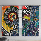 Blues AFL Celebrating 50 Years of Naidoc Window Curtain NAIDOC Week 2025 Aboriginal