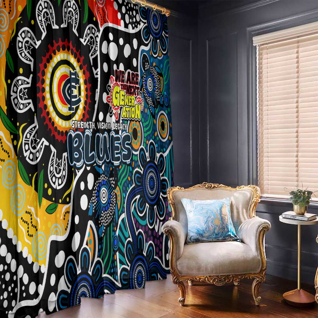Blues AFL Celebrating 50 Years of Naidoc Window Curtain NAIDOC Week 2025 Aboriginal