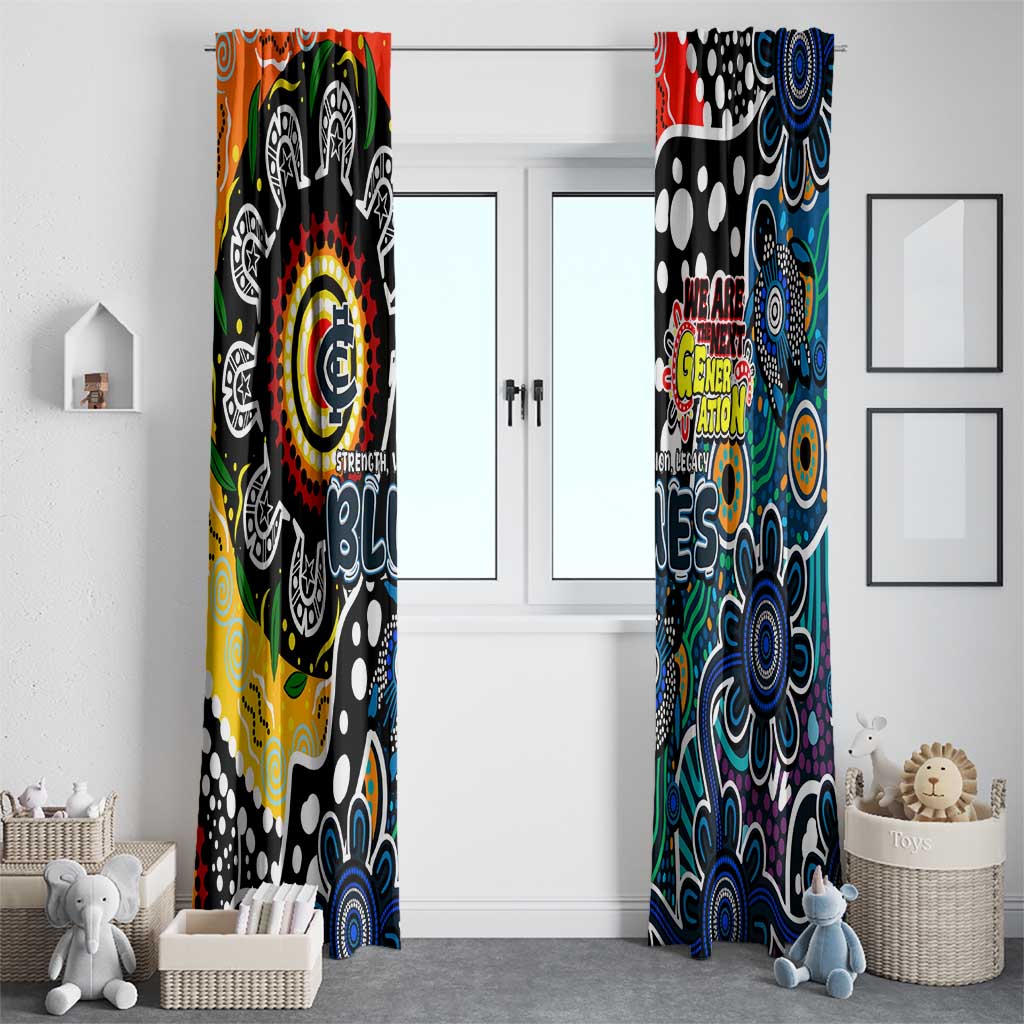 Blues AFL Celebrating 50 Years of Naidoc Window Curtain NAIDOC Week 2025 Aboriginal
