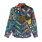 Personalised Blues AFL Celebrating 50 Years of Naidoc Women Casual Shirt NAIDOC Week 2025 Aboriginal