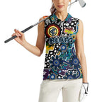 Personalised Blues AFL Celebrating 50 Years of Naidoc Women Sleeveless Polo Shirt NAIDOC Week 2025 Aboriginal