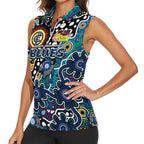 Personalised Blues AFL Celebrating 50 Years of Naidoc Women Sleeveless Polo Shirt NAIDOC Week 2025 Aboriginal