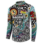 Personalised Magpies AFL Celebrating 50 Years of Naidoc Button Sweatshirt NAIDOC Week 2025 Aboriginal