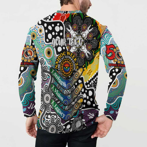 Personalised Magpies AFL Celebrating 50 Years of Naidoc Button Sweatshirt NAIDOC Week 2025 Aboriginal