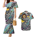 Personalised Magpies AFL Celebrating 50 Years of Naidoc Couples Matching Mermaid Dress and Hawaiian Shirt NAIDOC Week 2025 Aboriginal