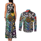 Personalised Magpies AFL Celebrating 50 Years of Naidoc Couples Matching Tank Maxi Dress and Long Sleeve Button Shirt NAIDOC Week 2025 Aboriginal