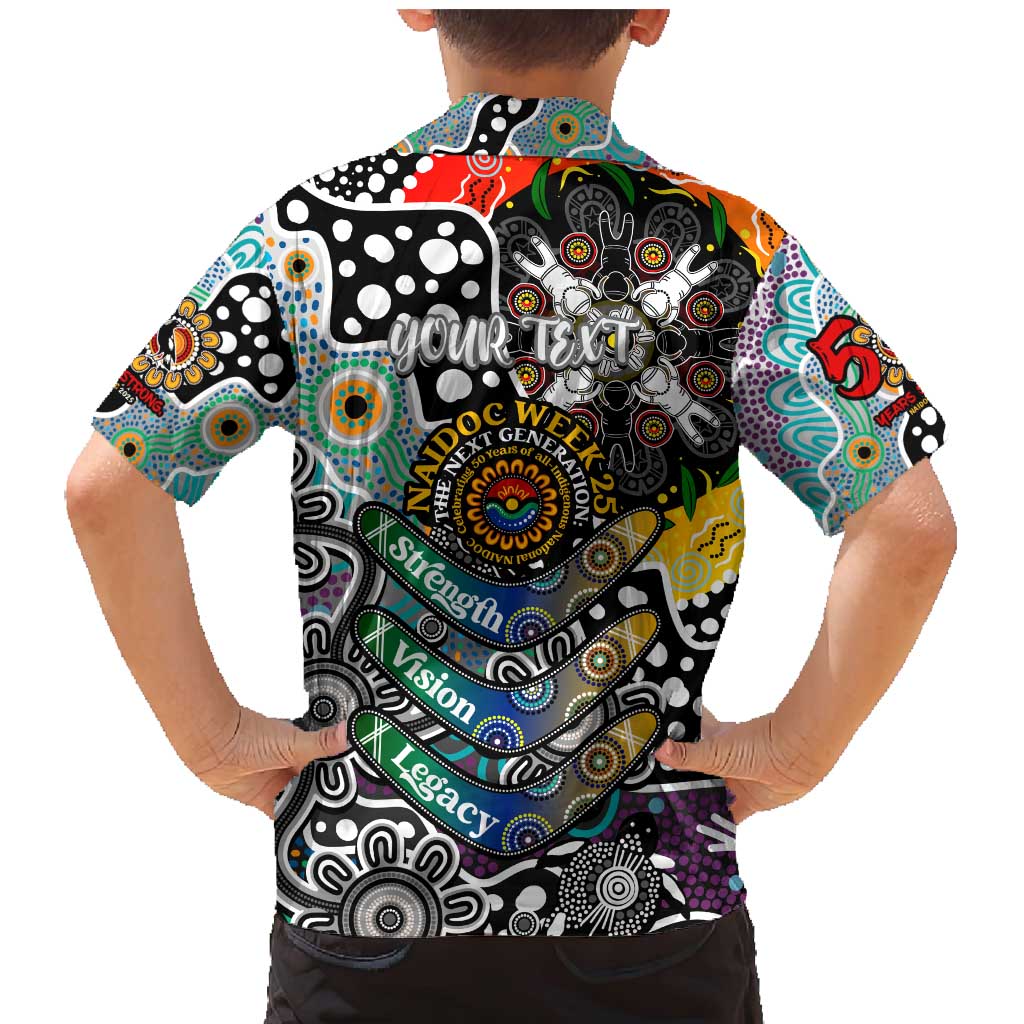 Personalised Magpies AFL Celebrating 50 Years of Naidoc Family Matching Mermaid Dress and Hawaiian Shirt NAIDOC Week 2025 Aboriginal
